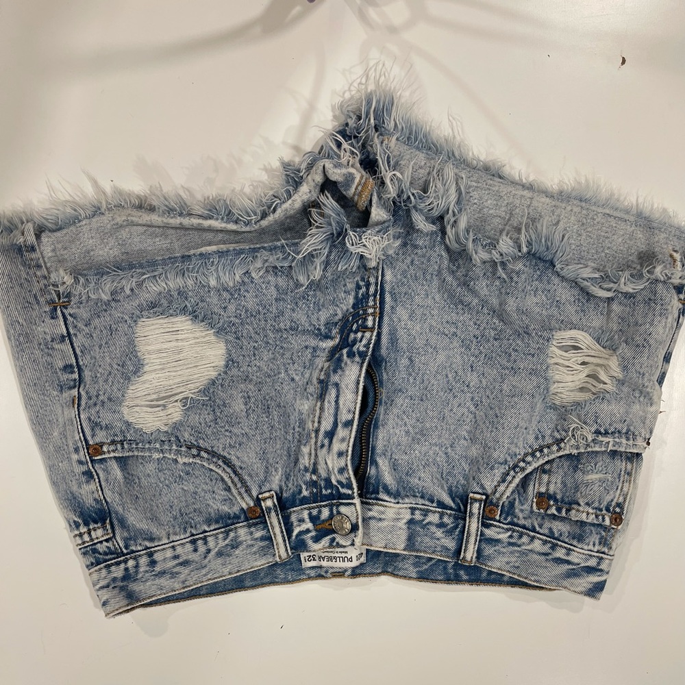 pull & bear frayed shorts